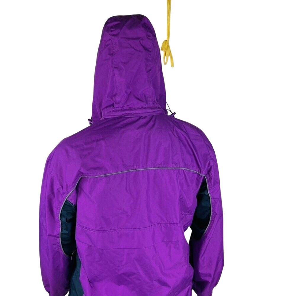 World Kite Museum Womans Sz Large Full Zip Windbreaker Jacket Purple Hooded - Picture 7 of 8